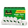 Scotch Magic Invisible Clear Tape Refill, 0.75" x 36 yds., 1" Core, Clear, 6 Rolls/Pack (MMM8106PK)~#|#~D3A12A5E-7EB7-4D71-964E697D997B8775_sc7