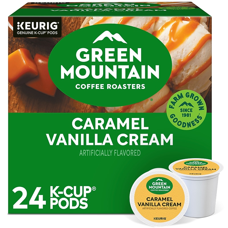 Green Mountain Caramel Vanilla Cream Coffee Keurig® K-Cup® Pods, Light Roast, 24/Box (5000330109) image 1
