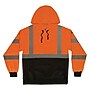 GloWear 8311BK High Visibility Long Sleeve Black Bottom Hooded Sweatshirt, ANSI Type R Class 3, Orange, Large (22884)~#|#~D3B076D7-9C95-488D-9C1148901F951D5D_sc7