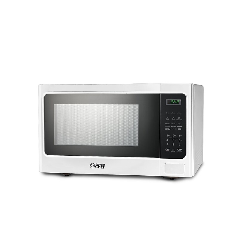 Commercial Chef 1.3 Cu. Ft. Countertop Microwave, White (CHM13MW6) image 1