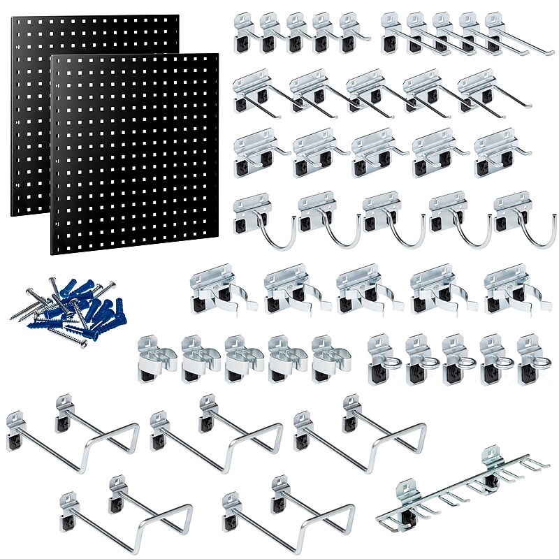 Triton Products LocBoard Pegboards with 46 pc. LocHook Assortment (LB1-BKKit) image 1