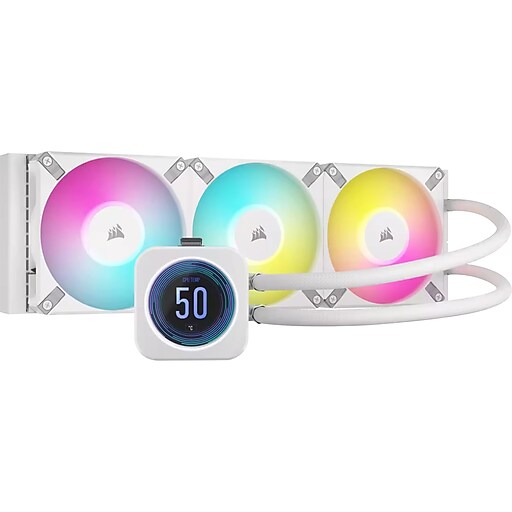 Corsair iCUE H150i Elite LCD XT 120mm Liquid CPU Cooler with RGB Lighting and Display (CW-9060077-WW)
