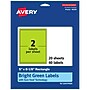 Avery Printable Rectangle Multipurpose Labels, 5" x 8-1/8", Bright Green, 40/Pack (94259)~#|#~D3BE4C80-4A73-41BD-8EA88D05447E4D16_sc7