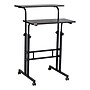 Mind Reader 27.5"- 39" Mobile Adjustable Sit/Stand Desk, Black (SDROLLXL-BLK)~#|#~D3BFE6BC-8CB0-4A26-B3BFC93B47CA110F_sc7