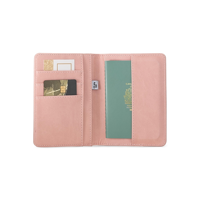 Bugatti Bondstreet RFID Faux Leather Passport Holder, Pink