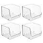 iDESIGN Small Stackable Plastic Storage Bin, Clear, 4/Pack (28107M4)~#|#~D3CA40F8-E8D2-4E10-BF2092886E7262BA_sc7