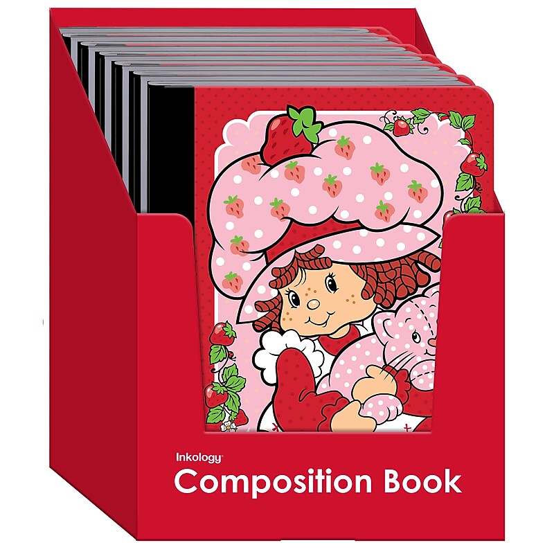 Inkology Strawberry Shortcake 1-Subject Composition Notebooks, College Ruled, 100 Sheets, Assorted Colors (INK-46796-12PDQ) image 1