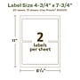 Avery EcoFriendly Rectangle Multipurpose Labels, 4-3/4" x 7-3/4", White, 20/Pack (94255)~#|#~D3DB5E1E-3D8C-4AC6-912CBA6DB065F0EE_sc7