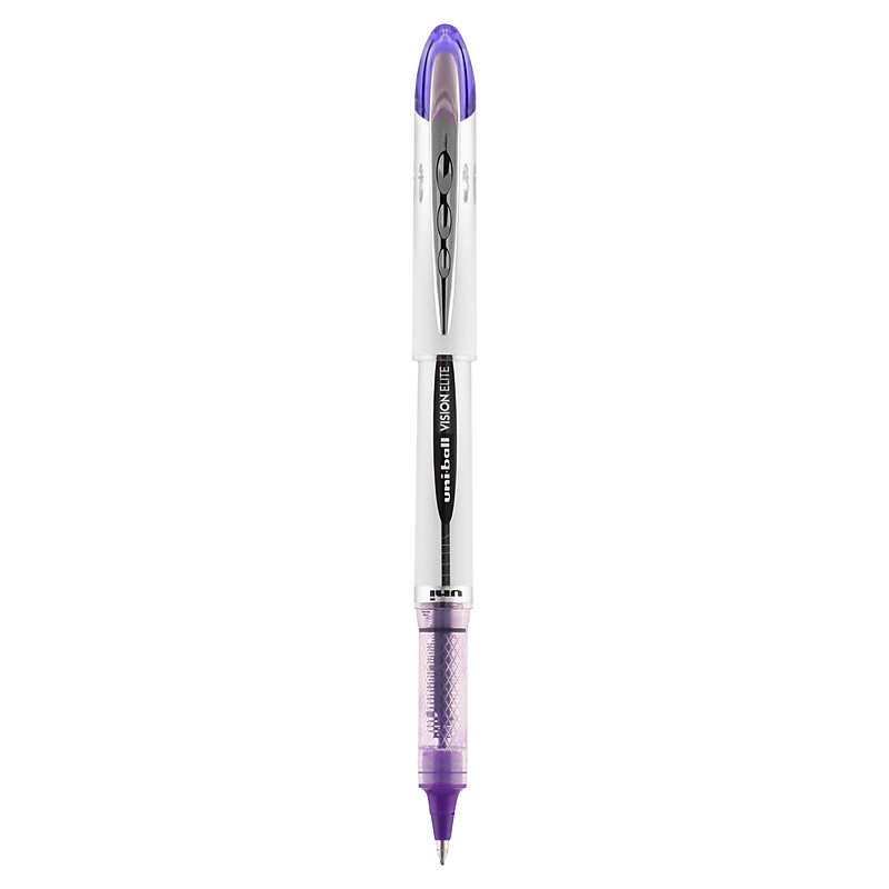 uni-ball Vision Elite Rollerball Pens, Bold Point, 0.8mm, Violet Ink (69025) image 1