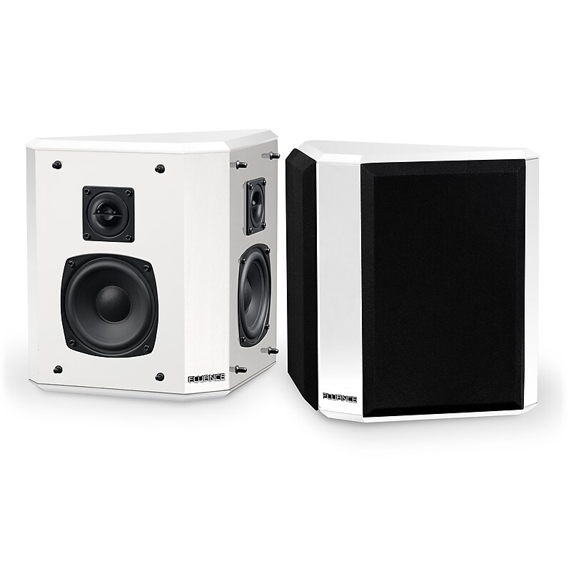 Fluance Elite SXBP2WH 100W Indoor Shelf Speakers, White image 1
