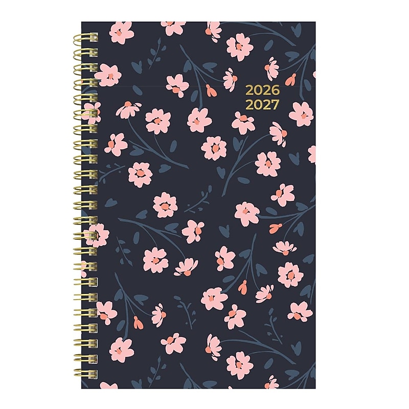 2026-2027 Blueline Academic 8" x 5" Weekly & Monthly Planner, Poly Cover, Blossom Pink (CA114PG.02) image 1