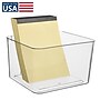 iDESIGN Medium Stackable Plastic Storage Bin, Clear (50377)~#|#~D3E17916-5636-4F0F-B99A0325B935EE93_sc7