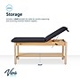 Aristo Wood Physician Adjustable Exam Table with Shelf, 2 Drawer Cabinet, Paper Cutter, Holder, 500lbs. Capacity, Black~#|#~D3E2B2D2-023F-47CF-AA5469D0FA0C9EA5_sc7