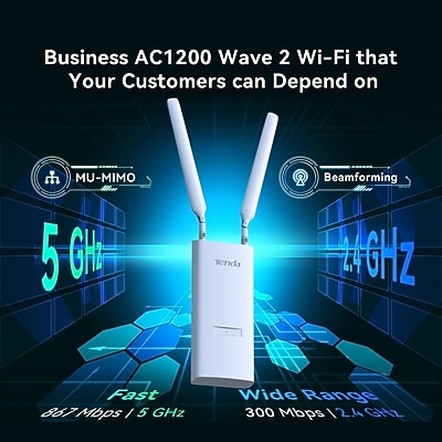 Tenda AC1167 Dual Band WiFi 5 Access Point, White (OAP1200) Sansujyuku sansujyuku.com