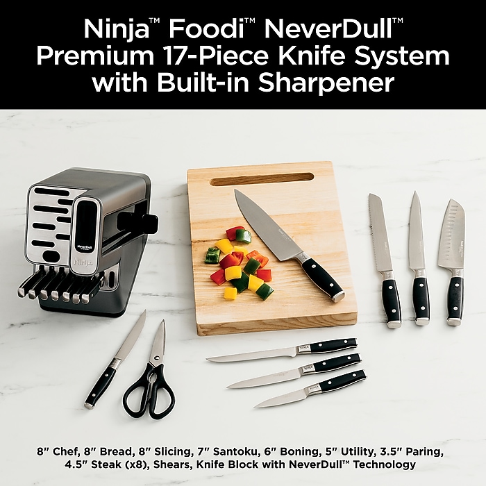 Ninja Foodi NeverDull Premium K32017 Premium Knife Set, 17 Pieces