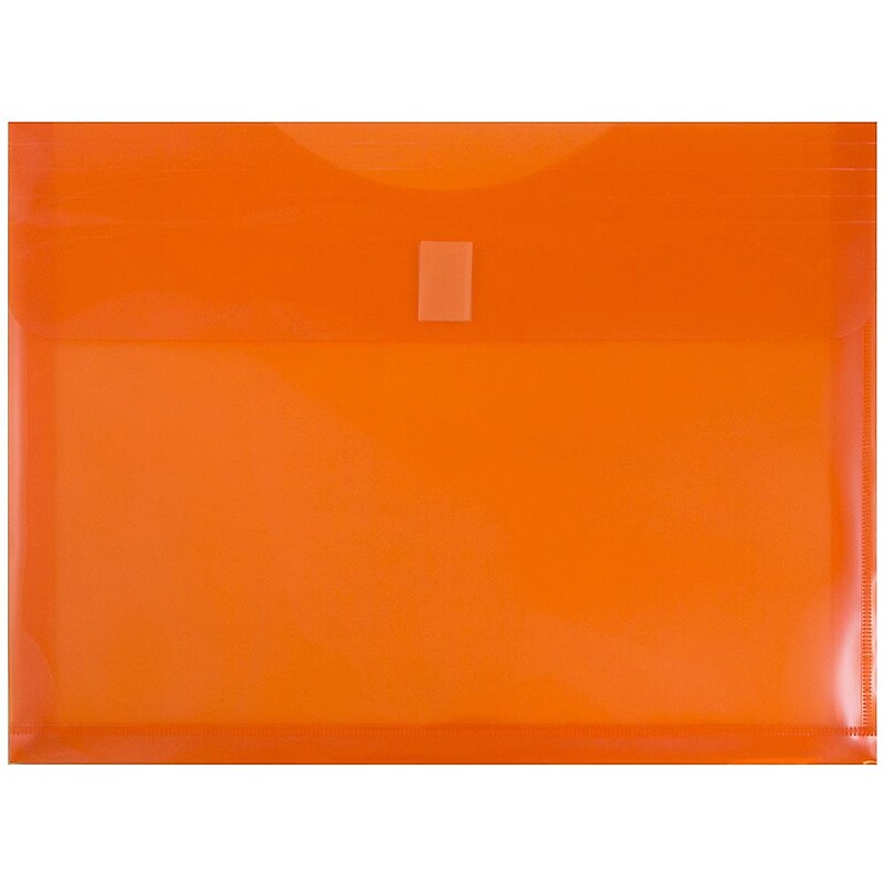 JAM Paper Premium Plastic Document File, Letter, Orange, 3/Pack (218V1ORX3) image 1