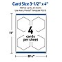Avery Hexagon Integrated Cards, Glossy White, 100/Pack (19479399114)~#|#~D3EF6F2A-655B-442C-B2C58E89B273126F_sc7