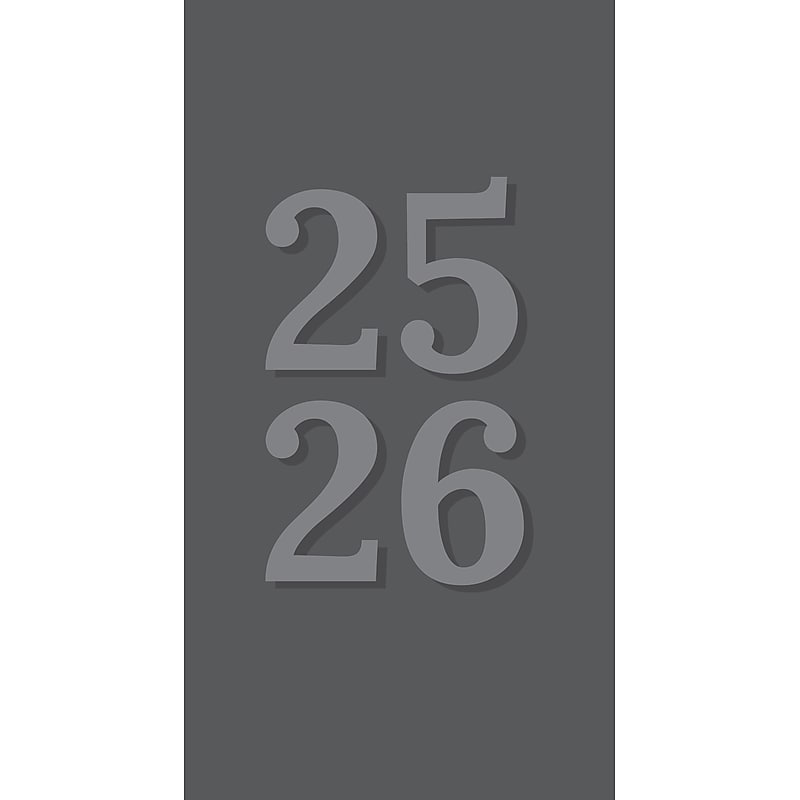 2025-2026 Willow Creek Charcoal 3.5" x 6.5" Calendar Year Yearly Planner, Paperboard Cover (46920) image 1