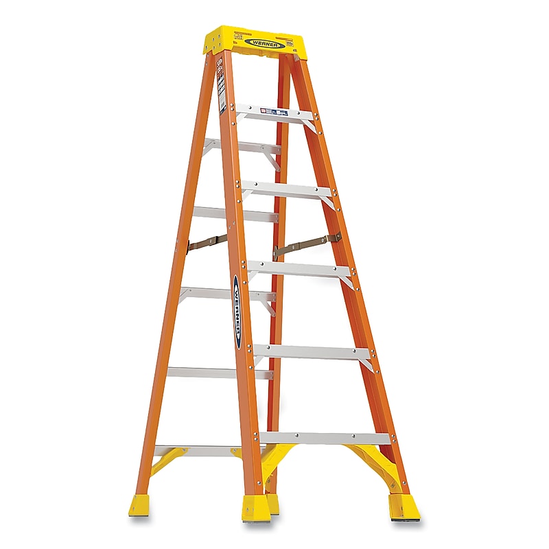 Werner 6' Fiberglass Step Ladder, 300 lbs. Capacity (6206) image 1