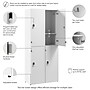 Bush Business Furniture Assure 72"H 2-Tier White Storage Lockers (AUS130WHK)~#|#~D3F8867B-BFF7-4203-AF1E6128C80F7676_sc7