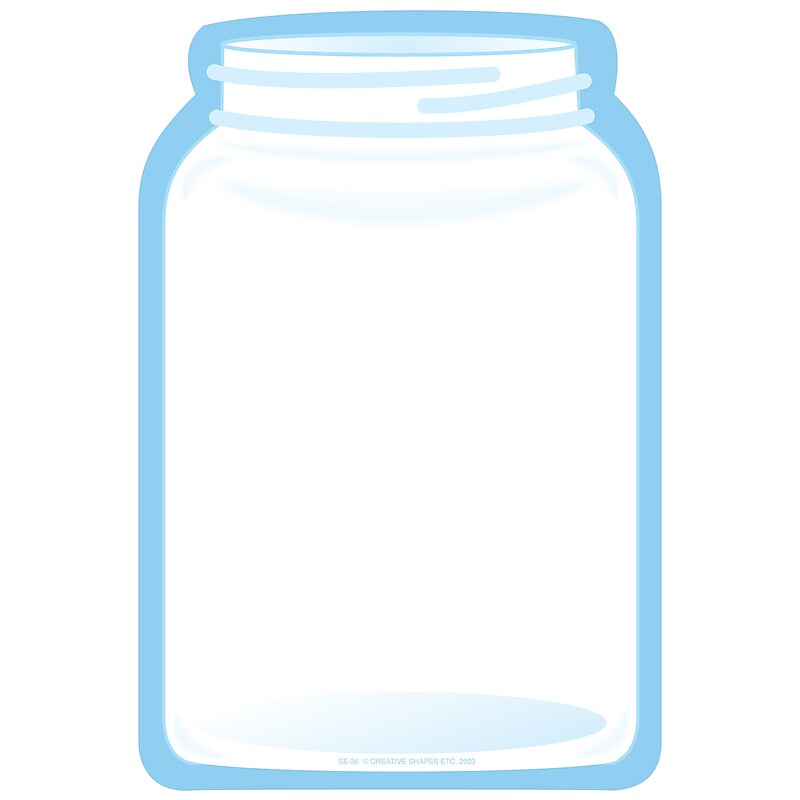 Creative Shapes Jar Memo Pad, Multicolor, 6/Bundle (SE-36-6) image 1