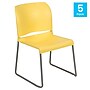 Flash Furniture HERCULES Series Plastic Contoured Stacking Chair, Yellow, 5/Pack (5RUT238AYL)~#|#~D4042C2E-D304-45FA-8DFB3886F58E4088_sc7