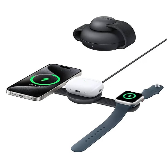Anker MagGo 3-in-1 Foldable Qi2 Wireless Charger, 15W (B25M8H11