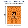 Avery Decorative Edge Multipurpose Labels, 1-1/8" x 2-1/4", Bright Orange, 210/Pack (94061)~#|#~D4098763-C87F-480E-BA45BBAC0C56480D_sc7