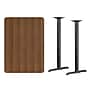 Flash Furniture Laminate Table Top with 5" x 22" Bar-Height Table Bases, 30" x 42", Walnut (XUWA3042T0522B)~#|#~D41134DC-7A97-4AD8-8AB958EB9BE104A4_sc7