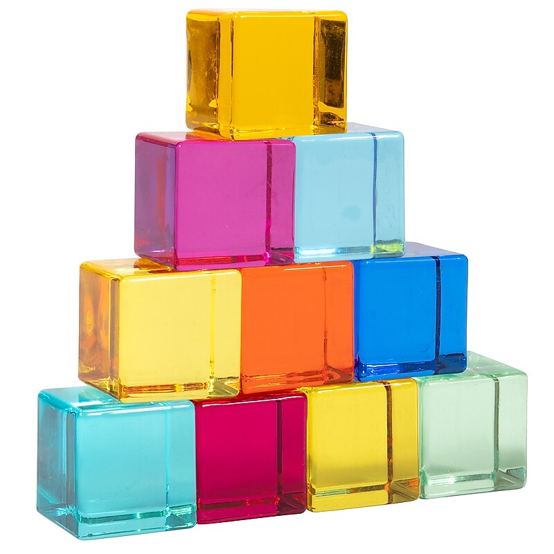 TickiT Gem Cubes, Multicolored, 10/Set (CTU73550) image 1