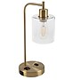 Lavish Home 16.14" LED Table Lamp with USB Ports, Gold (72-LMPDKIND-1G)~#|#~D413A0F5-F269-4254-A2D7DD16B13A56AB_sc7