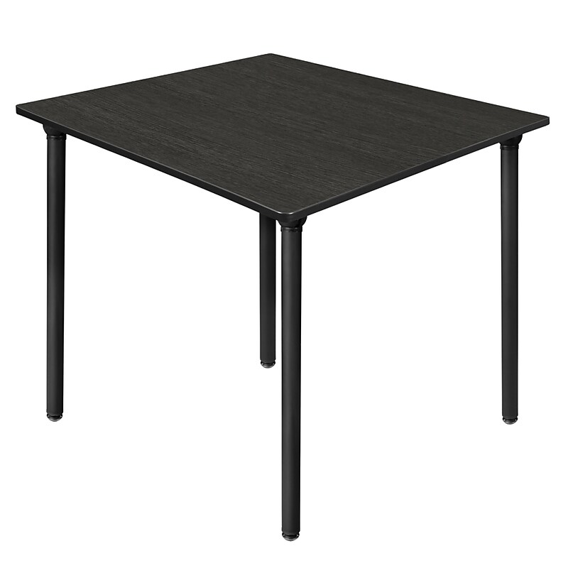 Regency Kee Square Laminate Breakroom Table, 48"D x 48"W, Ash Grey/Black (TBF4848AGBK) image 1