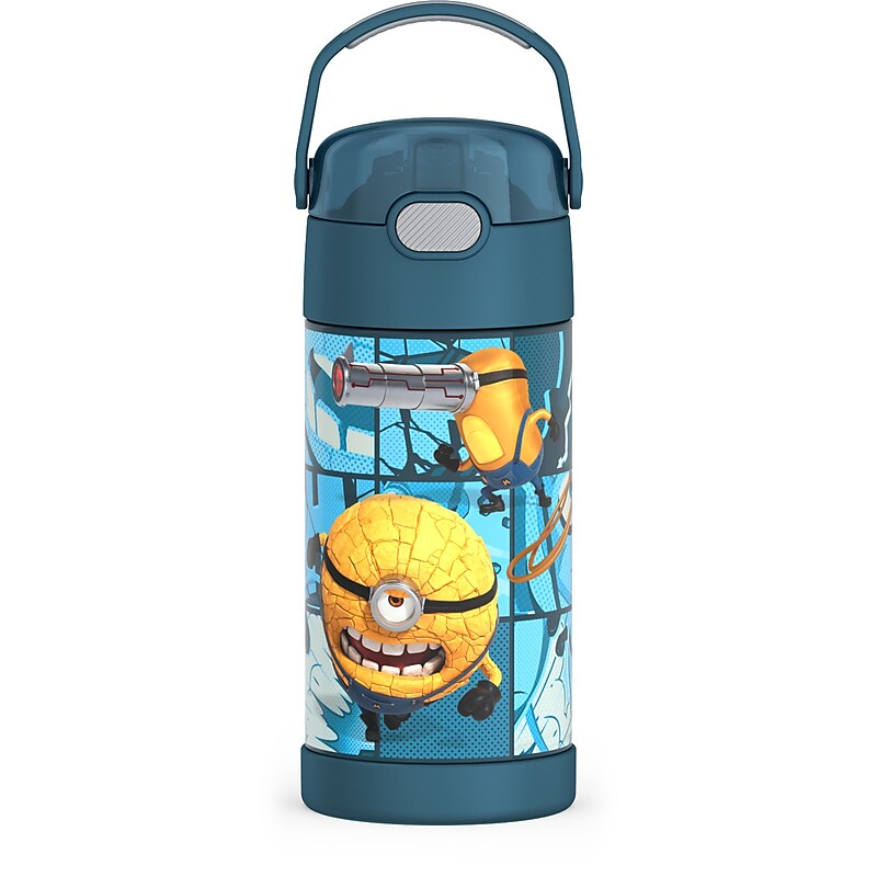 Thermos FUNtainer Despicable Me Bottle Stainless Steel Vacuum Insulated Water Bottle, 12 oz.(EAF4104MNMA6) image 1