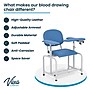 Viva Comfort Adjustable Antimicrobial Bariatric Phlebotomy Blood Drawing Chair, 400 lbs. Capacity, Blue (ADI997-01-BLU-MK)~#|#~D4175C9C-0F42-4730-9C0487FE67928B7D_sc7