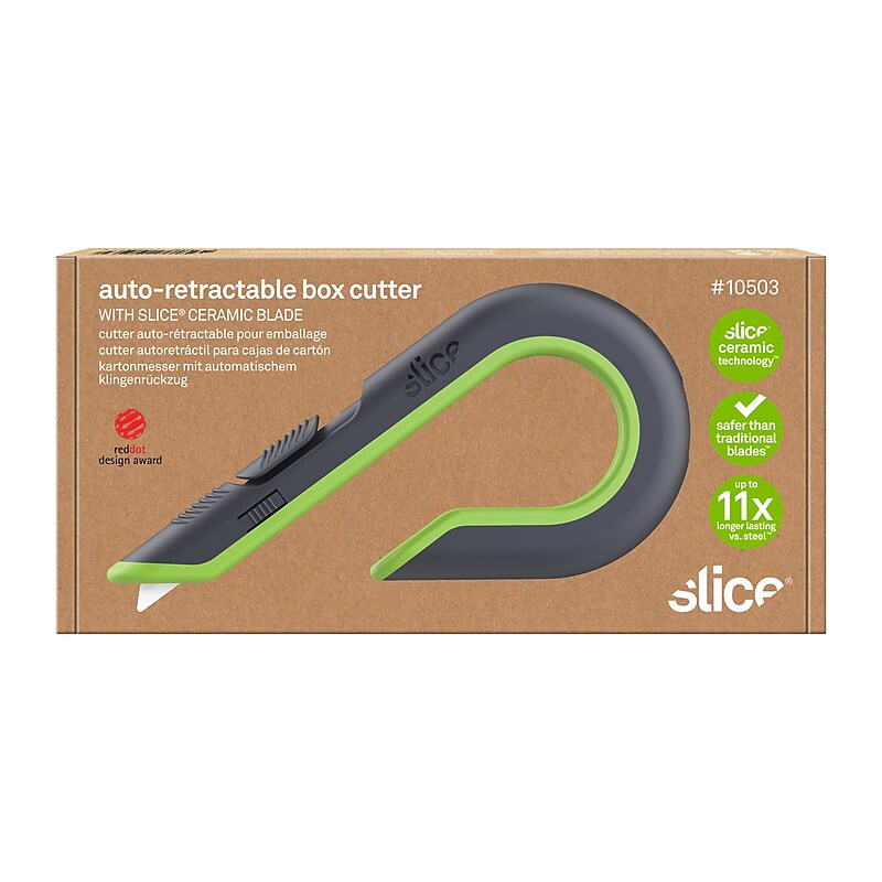 Slice Box Cutter, Black/Green (10503) image 1