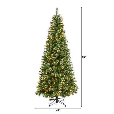 Wisconsin Slim Snow Tip Pine Artificial Christmas Tree - Thumbnail 2