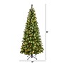 Nearly Natural 8' Wisconsin Slim Snow Tip Pine Artificial Christmas Tree with 600 Clear LED Lights (T3050)~#|#~D41B7D4A-4081-4071-BA5D2C0324BD330B_sc7