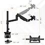 Mount-It! Laptop Desk Mount with Pole and Gas Spring Arm for 11.6" to 17.3" Laptops, Holds Up to 19.8 lbs., Black (MI-12006)~#|#~D4256E34-F567-448D-8A5DCF7E72628B42_sc7