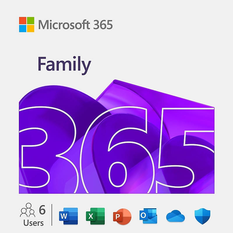 Microsoft 365 Family 12-Month Subscription for Windows/Mac/Android/iOS,  6 Users, Download  (6GQ-00091) image 1