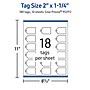 Avery 2" x 1-1/4"  Blank Price & Merchandise Tags, White, 180/Carton (95291-GWT10)~#|#~D429CAE9-409D-4147-936658A94BB4E7F0_sc7
