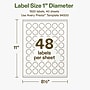 Avery Hemp Round Laser/Inkjet Multipurpose Labels, 1" Dia, Off-White (1920/Box)~#|#~D4391DD0-E788-4E14-99D6BB8FF051ECAB_sc7