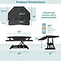 VersaDesk PowerPro 36"W Electric Adjustable Standing Corner Desk Converter, Black (VT77136330101)~#|#~D4394031-9209-43CB-B8E16556F895E394_sc7