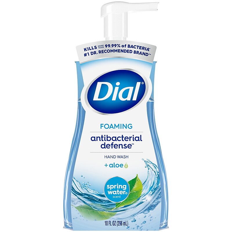 Dial Antibacterial Foaming Hand Soap, Spring Water Scent, 8/Carton (017000347394) image 1