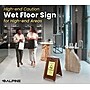 Alpine Industries Wet Floor Sign, 24" x 15", Rubber Wood/Brass (499-BRA)~#|#~D43E0C2D-1D82-46C0-BF68236ABA63E100_sc7