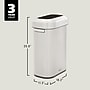 Rubbermaid Refine Stainless Steel Indoor Trash Can with Open Lid, 15 Gallon, Silver (2147581)~#|#~D43F9CDB-533B-45B9-B2927C222445AB83_sc7