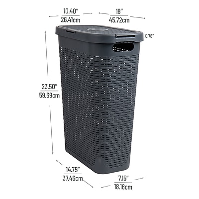 Mind Reader 10.57-Gallon Laundry Hamper with Lid - Thumbnail 4
