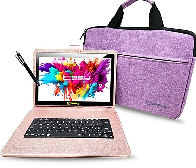 Linsay Octa Core 10.1″ Tablet, 128GB Storage, Android 15, Bundled with Keyboard Case, Briefcase & Stylus Pen (F10XIPGORAPINBR) Sansujyuku sansujyuku.com