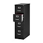 Staples 4-Drawer Vertical File Cabinet, Letter Size, Lockable, 51.97"H x 14.9"W x 26.5"D, Black (59603/25411)~#|#~D449AF1E-49B8-4101-A9C6E167A6E6FACE_sc7
