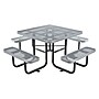 Global Industrial 46" Square Outdoor Steel Picnic Table, Expanded Metal, Gray (277151GY)~#|#~D44A6D21-19EC-4FFD-B3CC9F1E9862E081_sc7