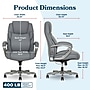 La-Z-Boy Niall AIR Lumbar Pro+ Ergonomic Vegan Leather Executive Big & Tall Chair, 400 lb. Capacity, Cool Gray (60114-CGRY)~#|#~D44C8851-2316-481E-A1FBBE0D736A210A_sc7
